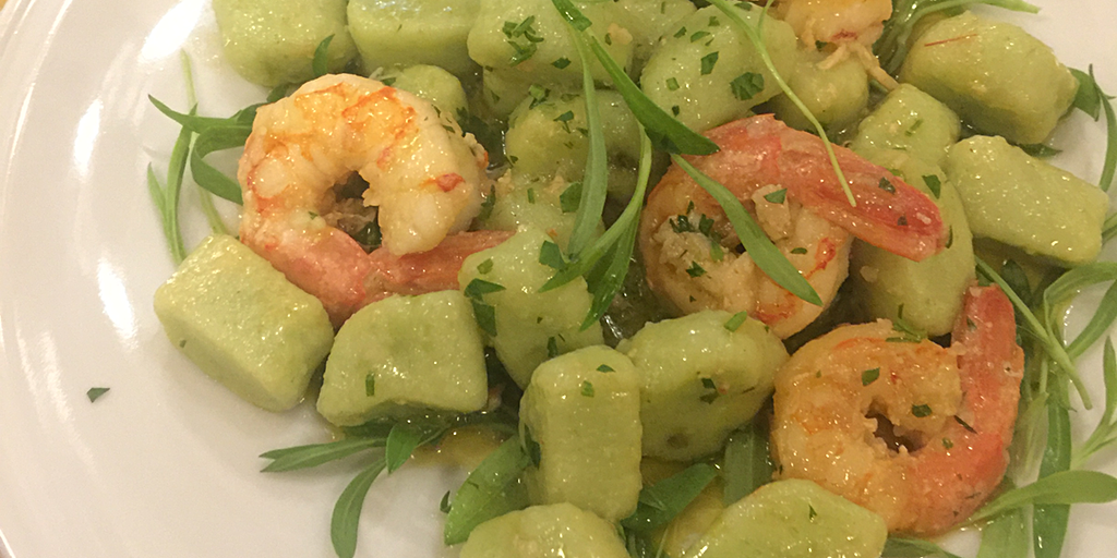 Gnocchi garnished with carletti