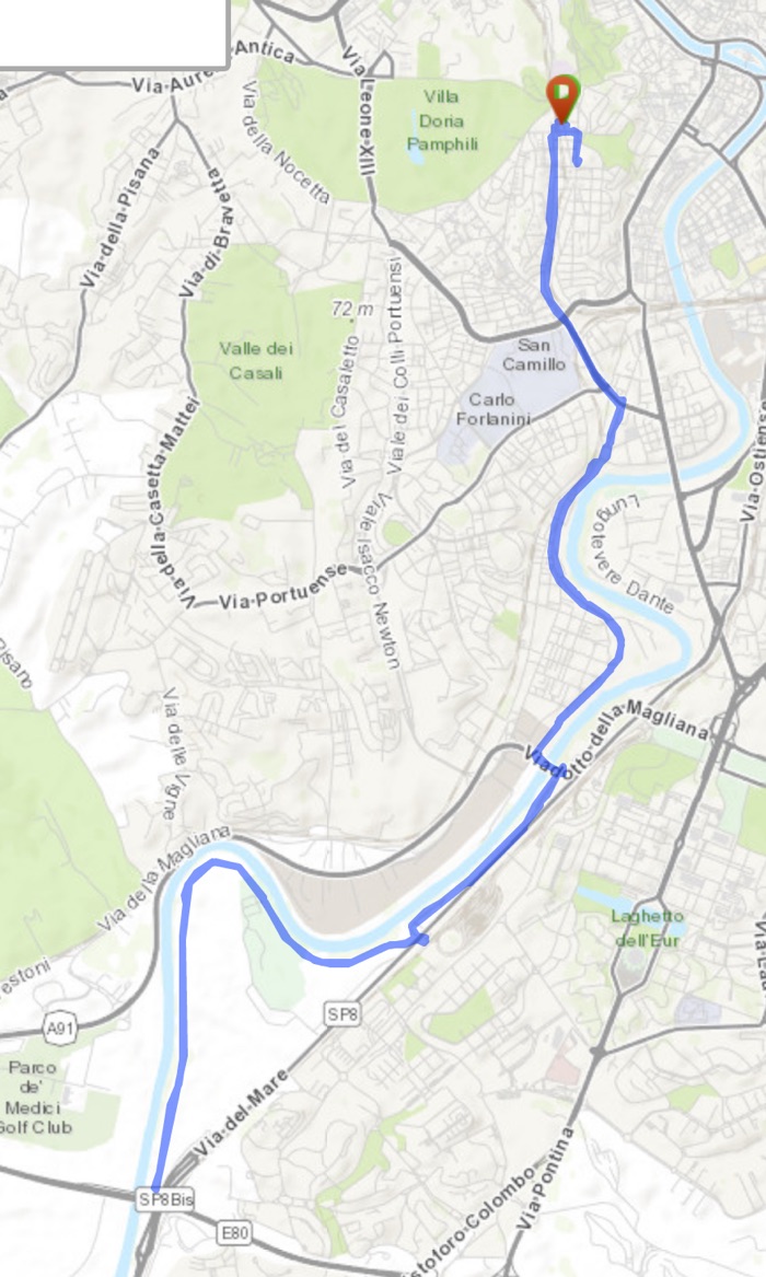 Route map plotted